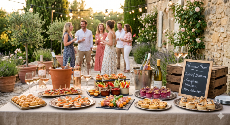 Cocktail dînatoire et buffet fête privée à Libourne par Le Nectar Traiteur