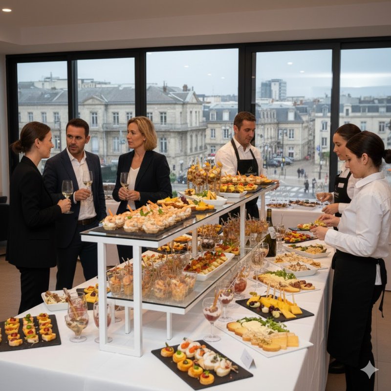 Service traiteur Le Nectar pour séminaire d'entreprise et événement professionnel à Libourne.